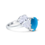 Pear Teardrop Natural Stone Wedding Ring