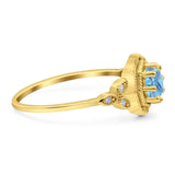 Art Deco Round Natural Stone Beaded Ring