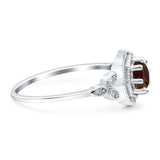 Art Deco Round Natural Stone Beaded Ring