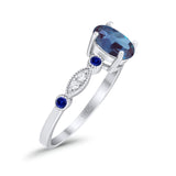 Oval Natural Stone Vintage Style Ring