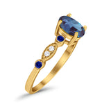 Oval Natural Stone Vintage Style Ring