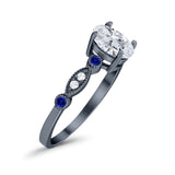 Oval Natural Stone Vintage Style Ring