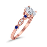 Oval Natural Stone Vintage Style Ring