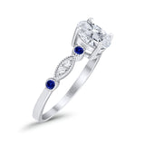 Oval Natural Stone Vintage Style Ring