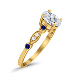 Oval Natural Stone Vintage Style Ring