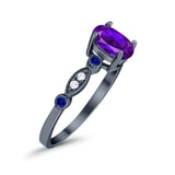 Oval Natural Stone Vintage Style Ring