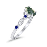 Oval Natural Stone Vintage Style Ring