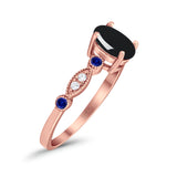 Oval Natural Stone Vintage Style Ring