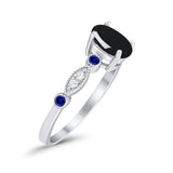 Oval Natural Stone Vintage Style Ring