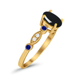 Oval Natural Stone Vintage Style Ring