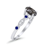 Oval Natural Stone Vintage Style Ring