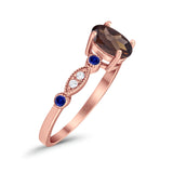 Oval Natural Stone Vintage Style Ring