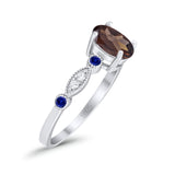 Oval Natural Stone Vintage Style Ring