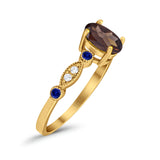 Oval Natural Stone Vintage Style Ring