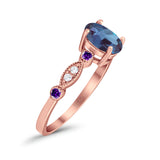 Oval Natural Stone Vintage Style Ring