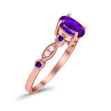 Oval Natural Stone Vintage Style Ring