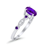 Oval Natural Stone Vintage Style Ring