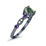 Oval Natural Stone Vintage Style Ring