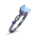 Oval Natural Stone Vintage Style Ring