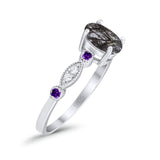 Oval Natural Stone Vintage Style Ring