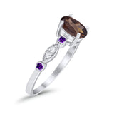 Oval Natural Stone Vintage Style Ring