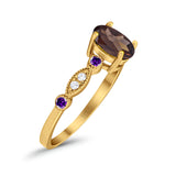 Oval Natural Stone Vintage Style Ring