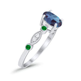 Oval Natural Stone Vintage Style Ring