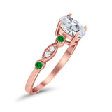 Oval Natural Stone Vintage Style Ring