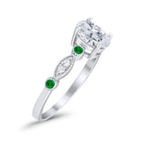 Oval Natural Stone Vintage Style Ring