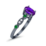 Oval Natural Stone Vintage Style Ring