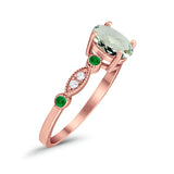 Oval Natural Stone Vintage Style Ring