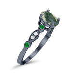 Oval Natural Stone Vintage Style Ring