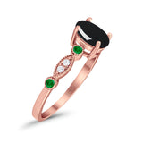 Oval Natural Stone Vintage Style Ring