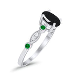 Oval Natural Stone Vintage Style Ring