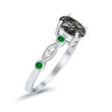 Oval Natural Stone Vintage Style Ring