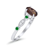 Oval Natural Stone Vintage Style Ring