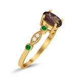 Oval Natural Stone Vintage Style Ring