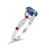 Vintage Style Oval Natural Stone Ring