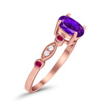 Vintage Style Oval Natural Stone Ring