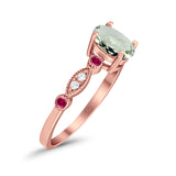 Vintage Style Oval Natural Stone Ring