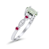 Vintage Style Oval Natural Stone Ring