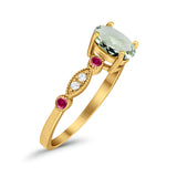 Vintage Style Oval Natural Stone Ring