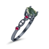 Vintage Style Oval Natural Stone Ring