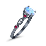 Vintage Style Oval Natural Stone Ring