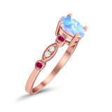 Vintage Style Oval Natural Stone Ring