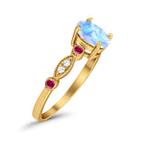 Vintage Style Oval Natural Stone Ring