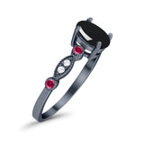 Vintage Style Oval Natural Stone Ring