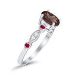 Vintage Style Oval Natural Stone Ring