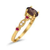 Vintage Style Oval Natural Stone Ring