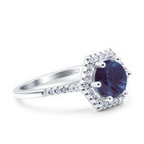 Vintage Style Round Natural Stone Hexagonal Ring